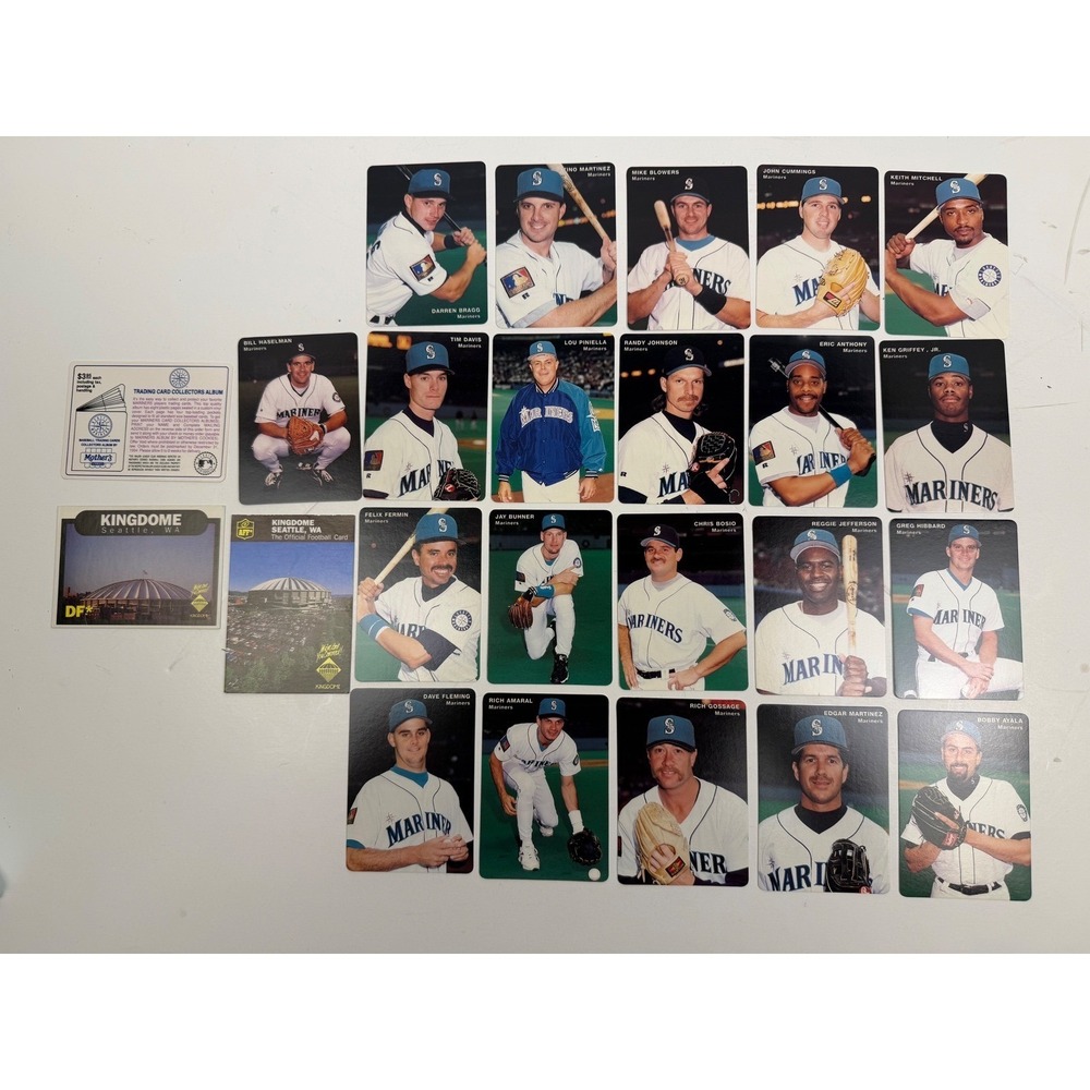 1994 Mother's Cookies Seattle Mariners Baseball Card Lot Ken Griffey Jr Randy J